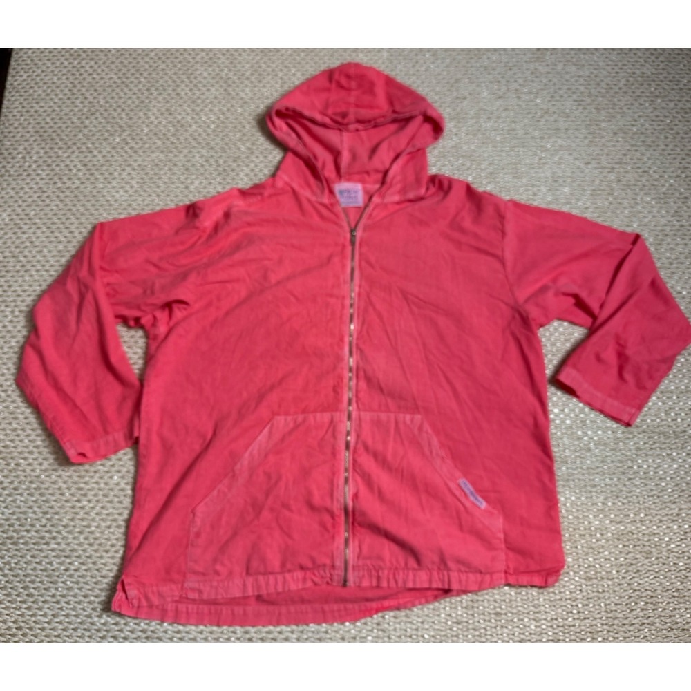 Fresh Produce Sportswear Pink Cotton Zip Up Hoodie Jacket vintage 90's USA top